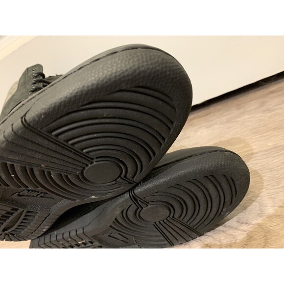 Nike Dunk Sky Hi Heel Gray Black Suede Wedge Boot 616715-001 Women Size 8 - Picture 11 of 12